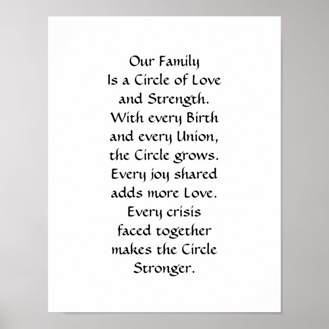 Notre famille est un cercle d'amour Poster (Devant)