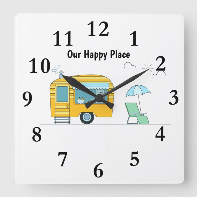 Notre Happy Place grande horloge murale (Recto)