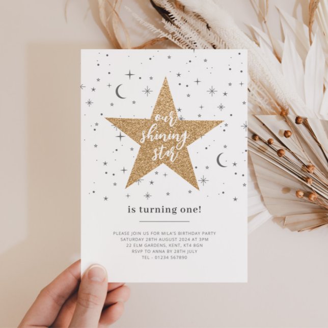 Notre Invitation à l'Anniversaire de l'étoile bril (Créateur téléchargé)