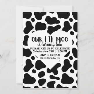 Notre Lil Moo Boy Tourne Deux Cartes D'Anniversair