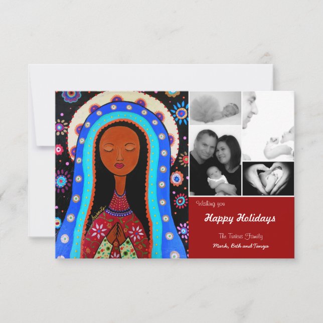 Notre Madame de carte de Noël de Guadalupe (Devant)