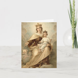 Notre Madame de carte de remerciements du mont