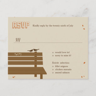 Notre Mariage de automne de banc RSVP /Cartes de r
