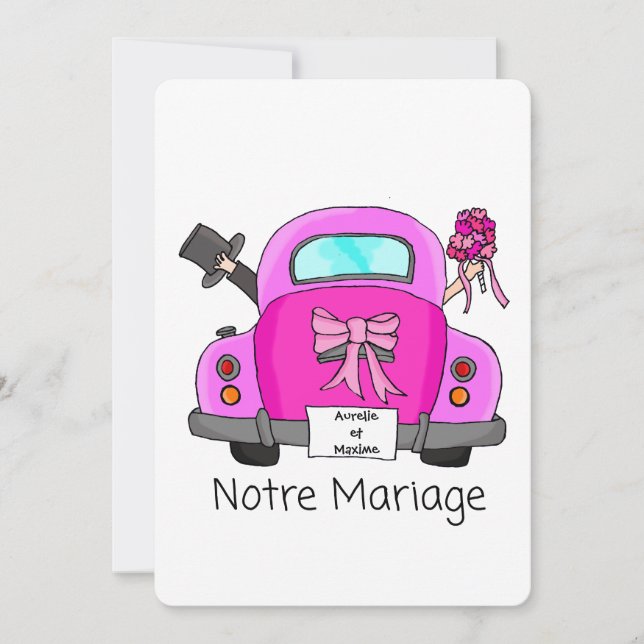 Notre Mariage - faire-part de mariage française (Devant)