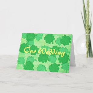 Notre mariage, invitations faux trèfles verts, mod