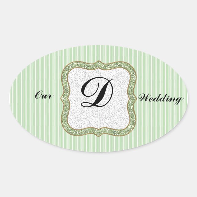 NOTRE MARIAGE MONOGRAMME ENVELOPE SEAL STICKERS (Devant)