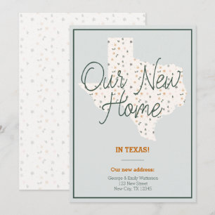Notre nouvelle maison - Texas Moving Faire-part