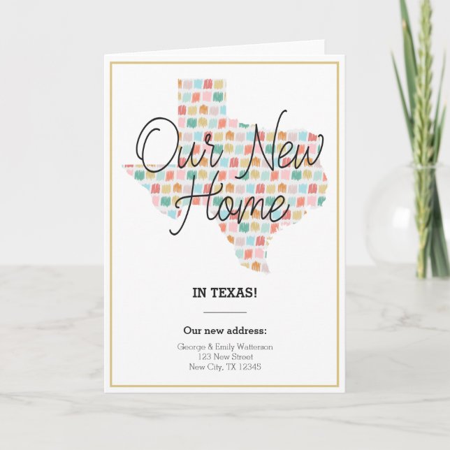 Notre nouvelle maison - Texas Moving Faire-part (Devant)