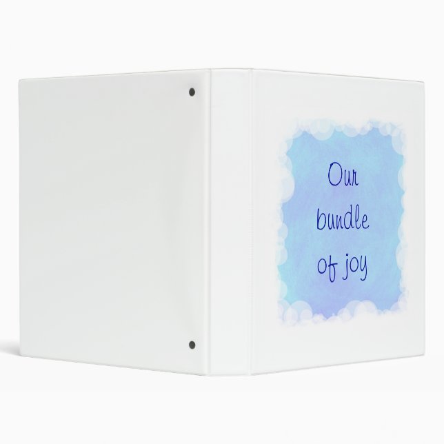 Notre paquet de joie, Classeurs de bébé en bleu (Arrière-plan)