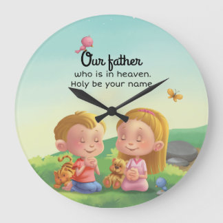 Notre Père / Seigneur prière enfants horloge de la