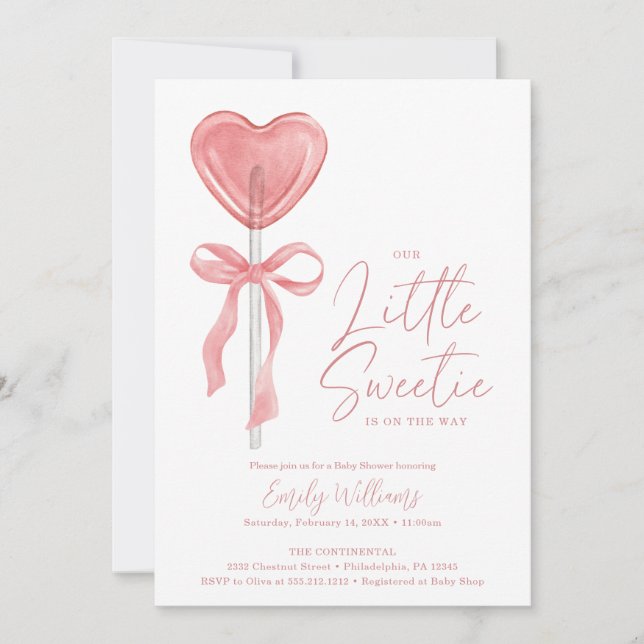 Notre petit Baby shower Saint-Valentin Invitation (Devant)