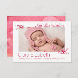 Notre petit bébé Valentine Faire-part