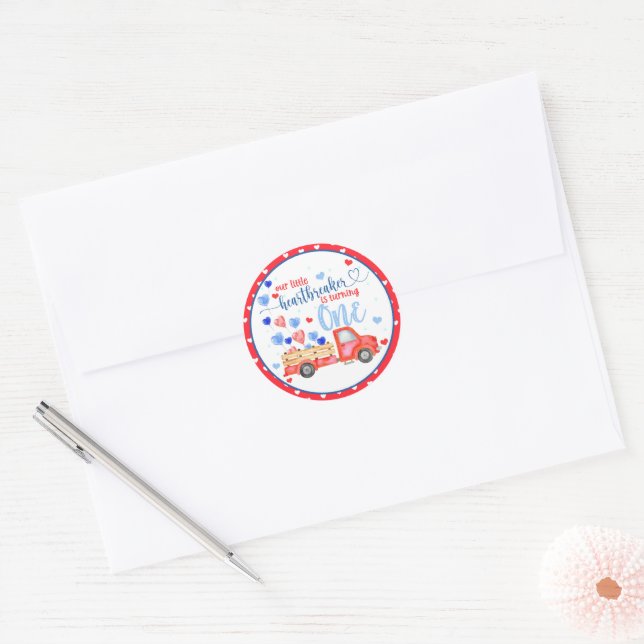 Notre petit briseur de coeur tourne un autocollant (Enveloppe)