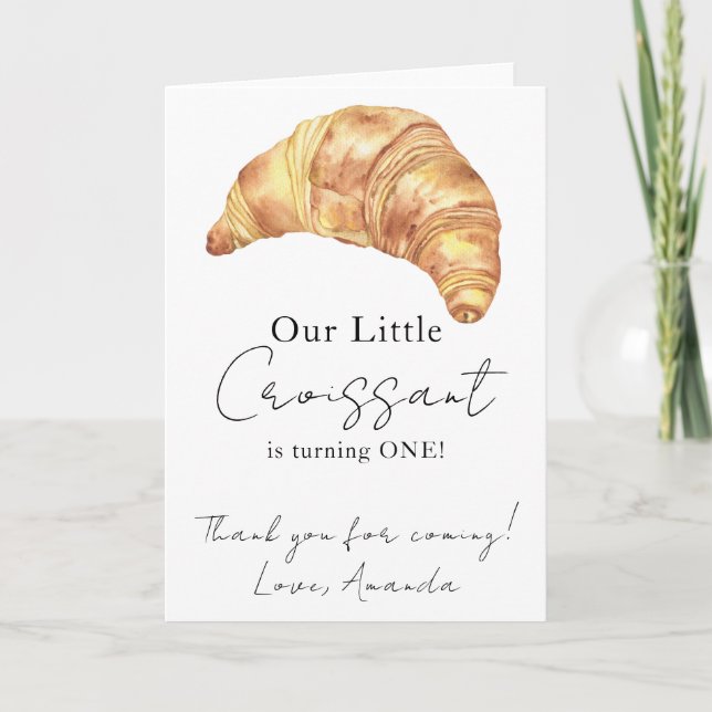 Notre petit Croissant 1er Merci d'anniversaire (Devant)