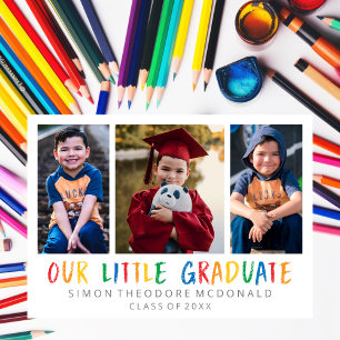 NOTRE PETIT DIPLÔMÉ PHOTO COLLAGE GRAD INVITATION