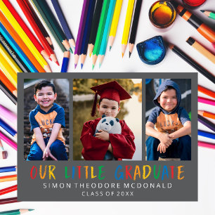 NOTRE PETIT DIPLÔMÉ PHOTO COLLAGE GRAD INVITATION