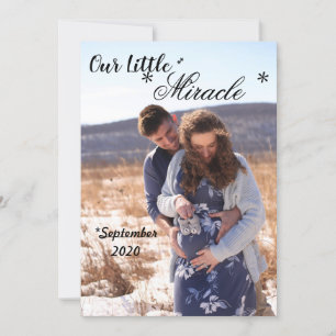 Notre petit Faire-part de carte de grossesse Mirac