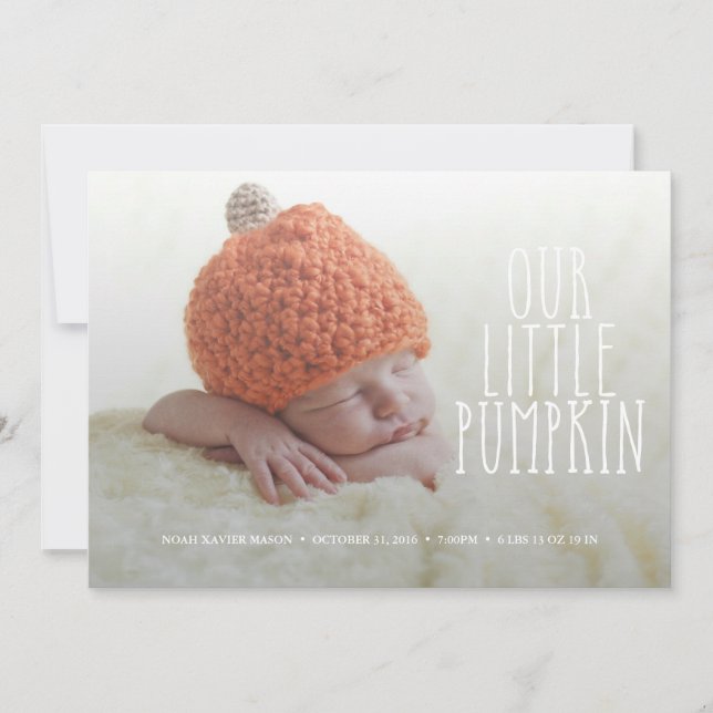 Notre petit Faire-part de naissance blanc doux Cit (Devant)