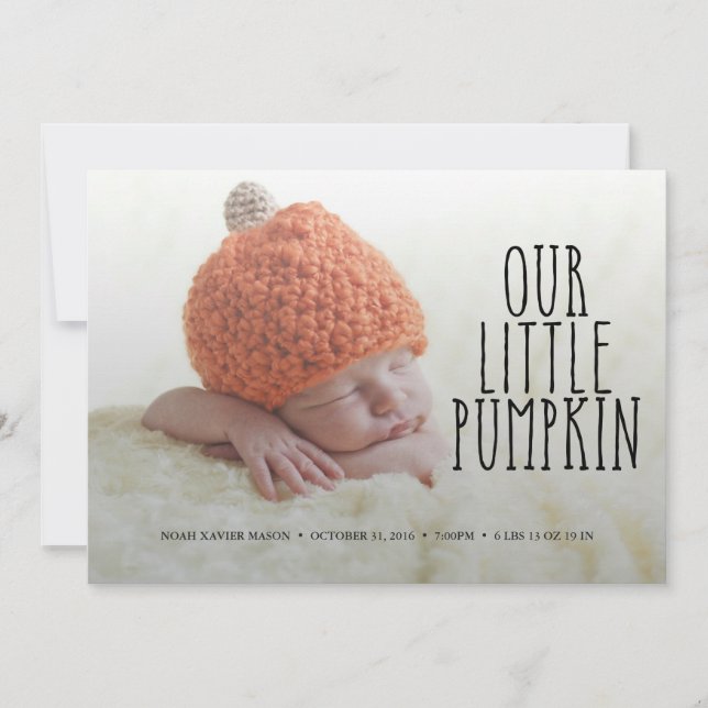Notre petit Faire-part de naissance noir doux Citr (Devant)