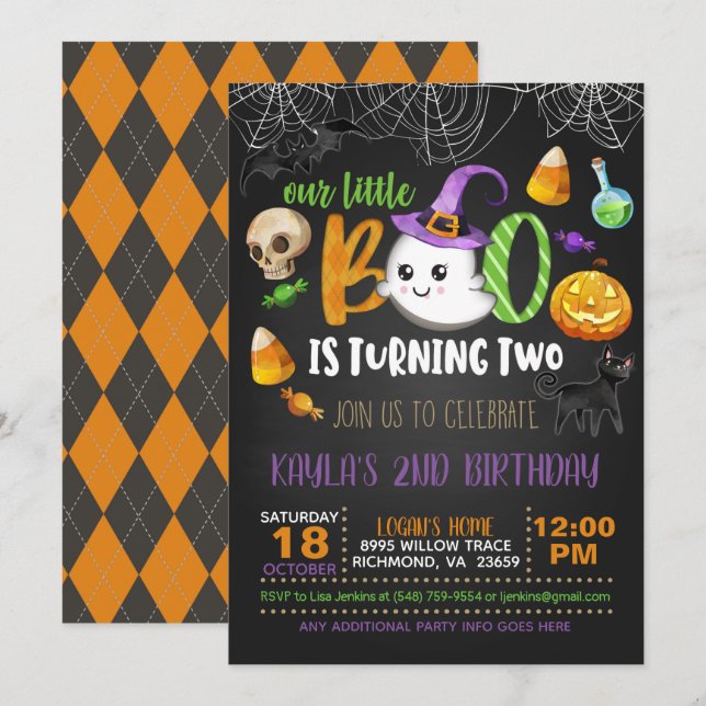 Notre petit garçon va faire deux invitations - Blk (Devant / Derrière)
