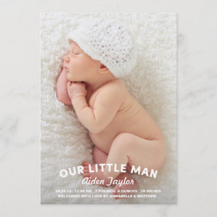 Notre petit homme Faire-part de naissance