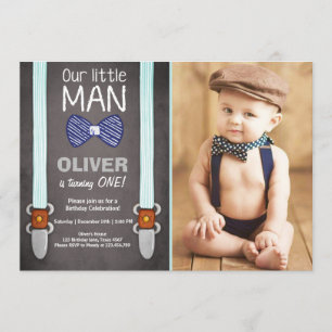 Notre Petit Homme Invitation Anniversaire Bow Crav