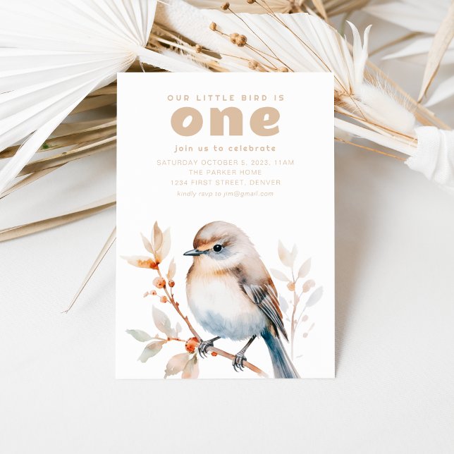 Notre petit oiseau devient un Invitation d'anniver (Créateur téléchargé)