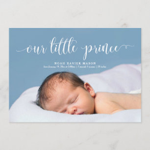 Notre petit Prince Faire-part de naissance de scri