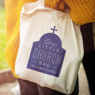 Notre petit sac d'église mignon violet dôme orthod