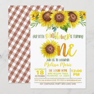 Notre petit Tournesol fête son PREMIER Invitation