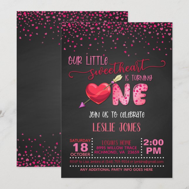 Notre petite amie tourne une invitation B (Devant / Derrière)