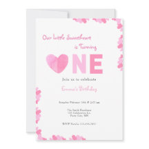 Notre Petite Amoureuse Première Invitation d'anniv