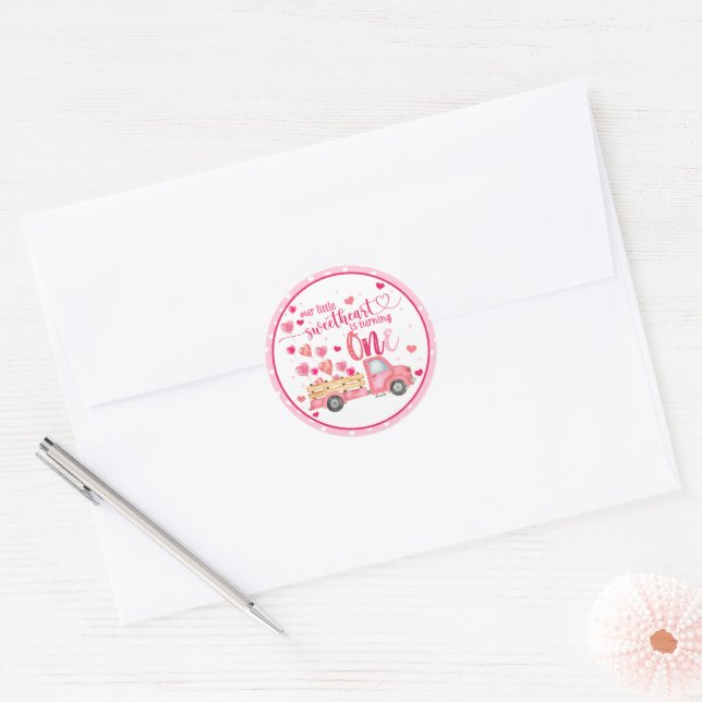 Notre petite amoureuse tourne un autocollant (Enveloppe)