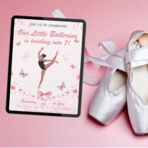 Notre Petite Ballerina Invitation Anniversaire