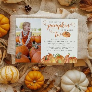 Notre Petite Citrouille Invitation de fête du 2e a