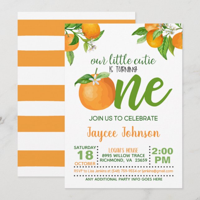 Notre petite coutume tourne une seule invitation - (Devant / Derrière)