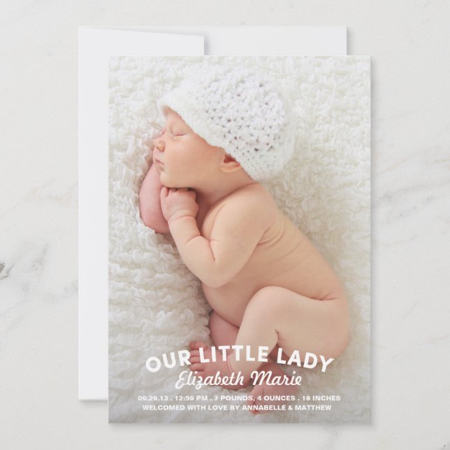 Notre Petite Dame Faire-part de naissance (Devant)