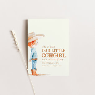 Notre petite fille Invitation de fête d'anniversai