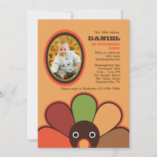 Notre petite invitation photo de dinde
