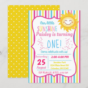 Notre petite Sunshine Girls Invitation de fête d'a