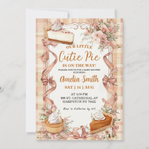 Notre petite tarte mignonne Invitation à la baby s