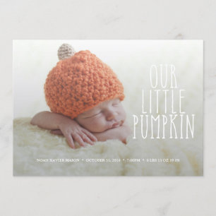 Notre peu de faire-part de naissance blanc doux de