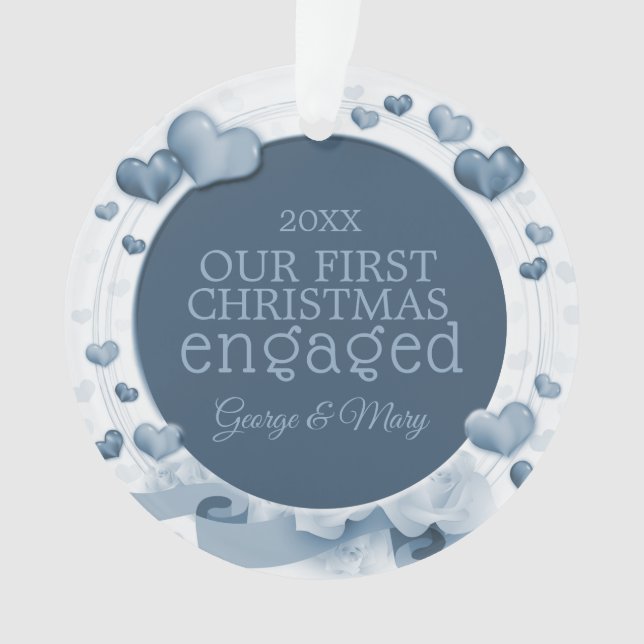 Notre premier bleu ensemble engagé de photo de (devant)