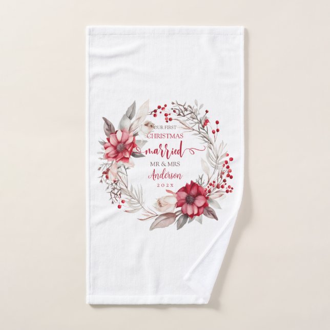Notre premier mariage de Noël (Serviette à main)