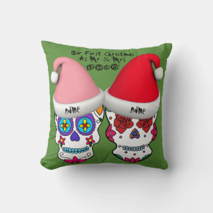 Notre premier Noël Coussin de Sucre Crâne Personna