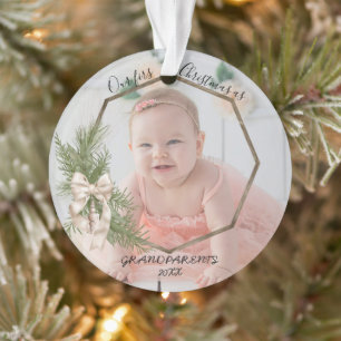 Notre Premier Noël En Grand-Parents Photo de bébé
