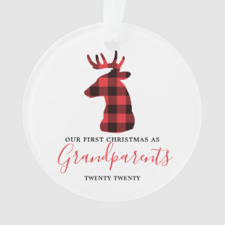 Notre premier Noël en grand-parents Plaid Photo