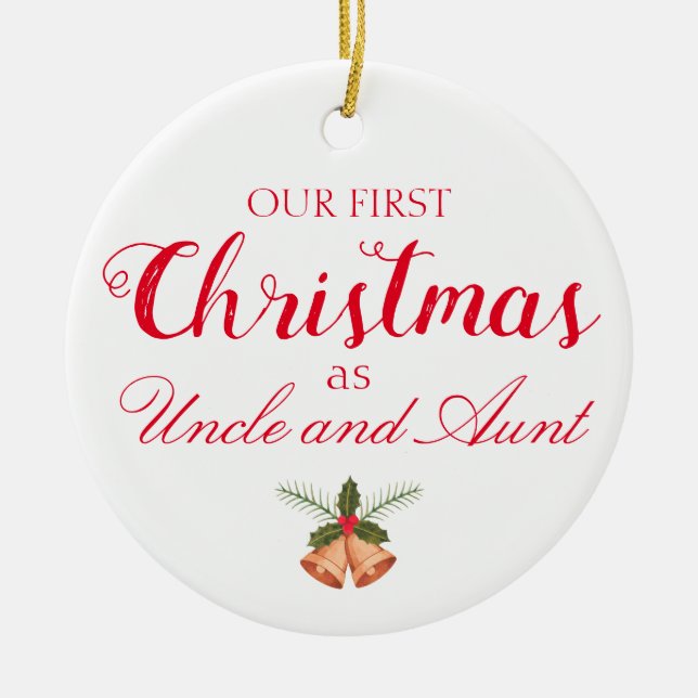 Notre premier Noël en ornements d'oncle et de tant (Devant)