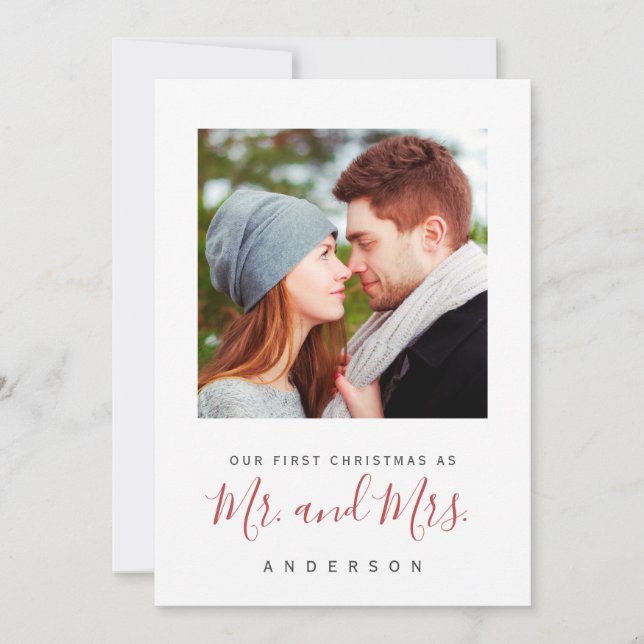Notre premier Noël en tant que carte Mr & Mrs pour (Devant)