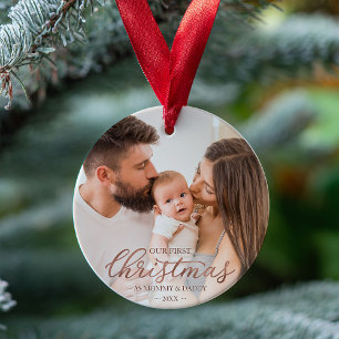 Notre premier Noël en tant que maman et papa Rose 